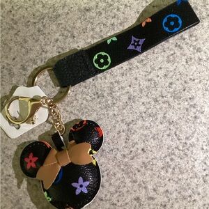 Colorful Mouse Keychain with Wrist Strap